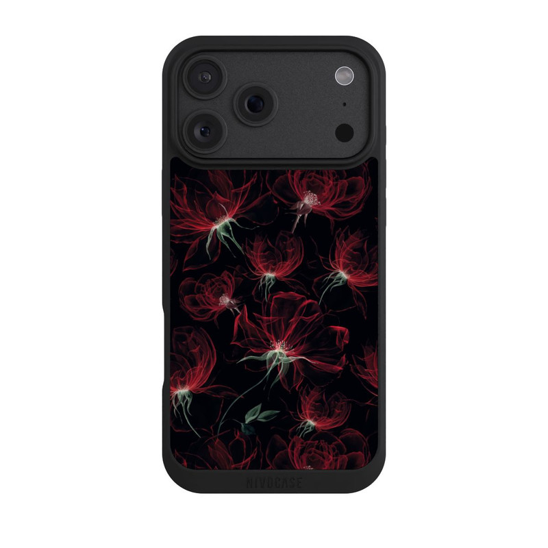 iPhone 18 Pro Max NIVOpure Fleurs rouges Fond d'écran