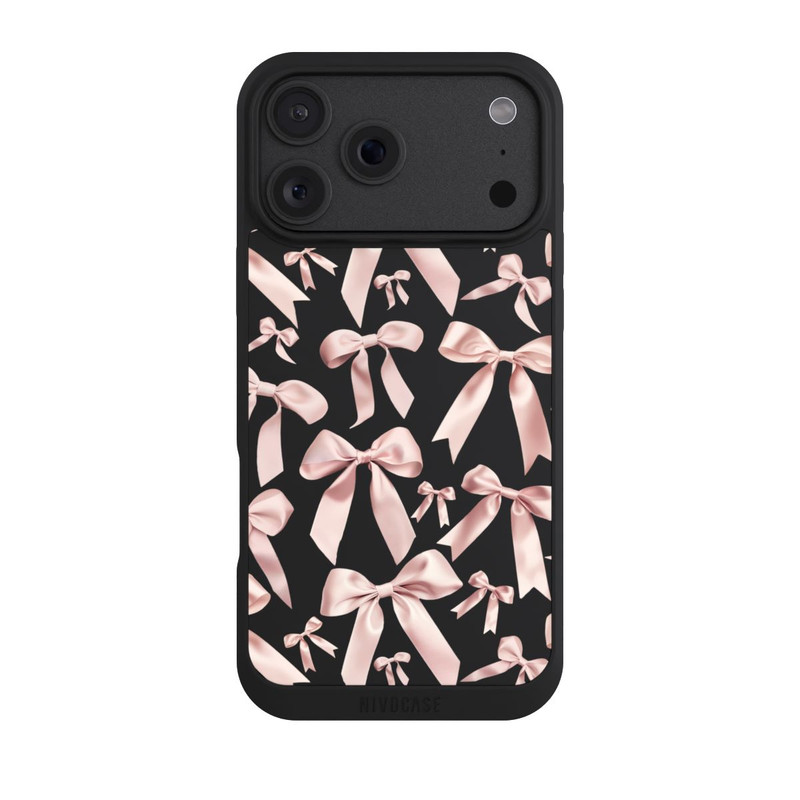 iPhone 18 Pro Max NIVOpure Noeuds en Satin Rose