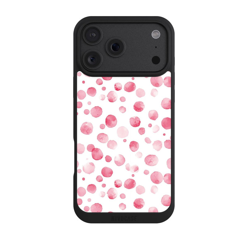 iPhone 18 Pro Max NIVOpure Motif aquarelle à pois roses