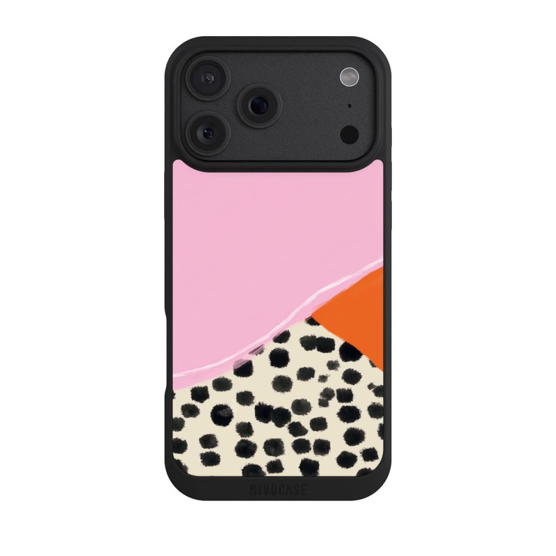 iPhone 18 Pro Max NIVOpure Rosa und Orange Gepunkteter Hintergrund