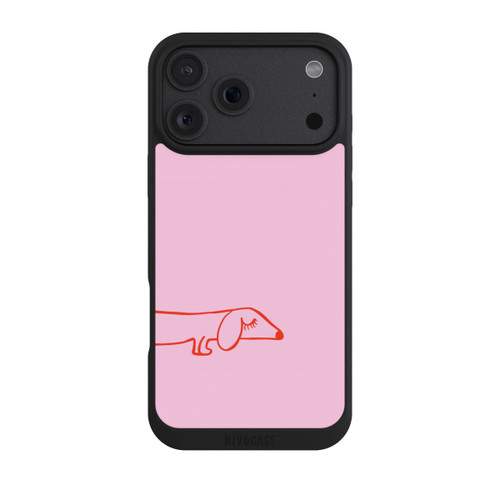 Apple iPhone 18 Pro Max NIVOpure Dachshund Illustration Pink