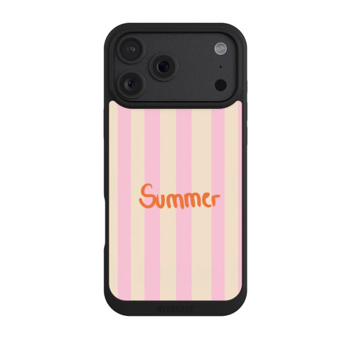 Apple iPhone 18 Pro Max NIVOpure Summer- Rosa und Orange Streifen Hintergrund