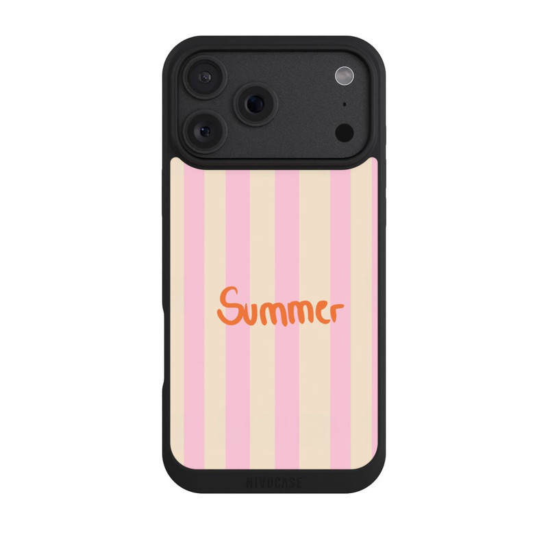 iPhone 18 Pro Max NIVOpure Summer- Rosa und Orange Streifen Hintergrund