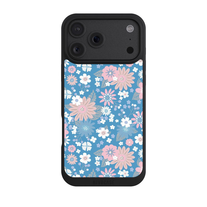 iPhone 18 Pro Max NIVOpure Wildblumen Muster Blau