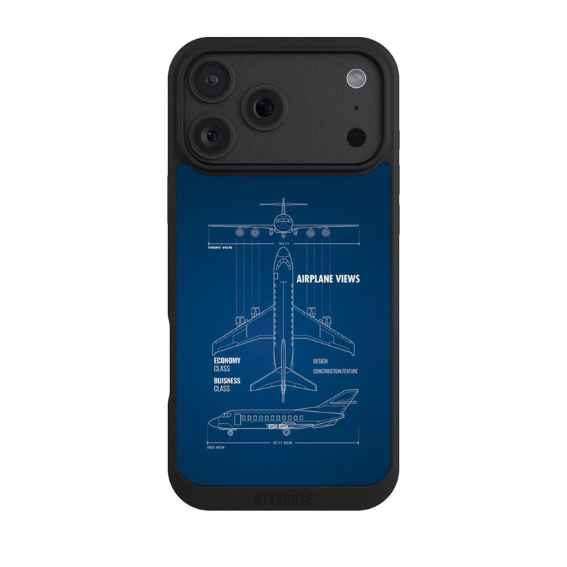 iPhone 18 Pro Max NIVOpure Flugzeug-Wireframe