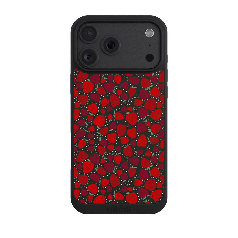 iPhone 18 Pro Max NIVOpure Strawberry Pattern Comic Transparent