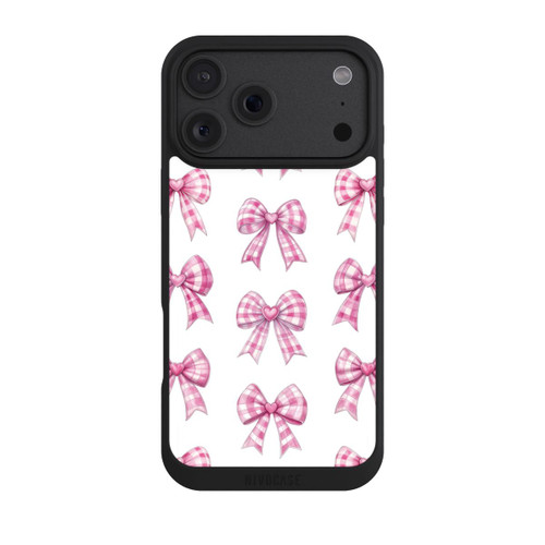 Apple iPhone 18 Pro Max NIVOpure Pinke Gingham Herzen und Schleifen mit KI