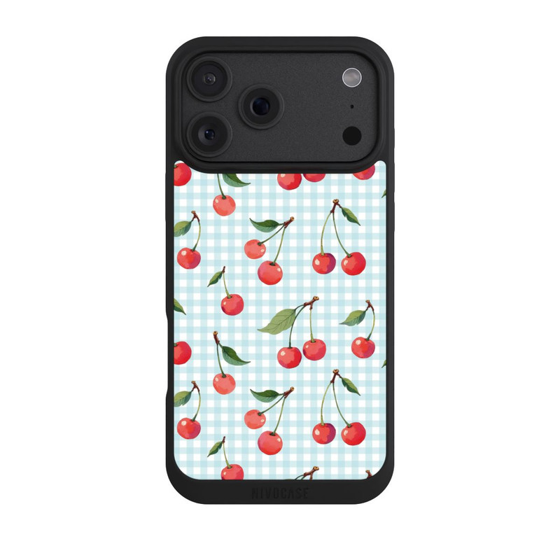 iPhone 18 Pro Max NIVOpure Cherries and Blue Gingham