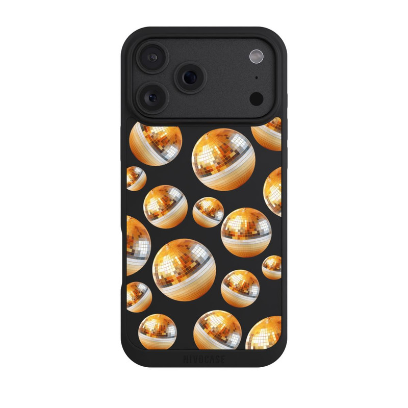 iPhone 18 Pro Max NIVOpure Disco Ball Party Gold Orange Transparent with AI