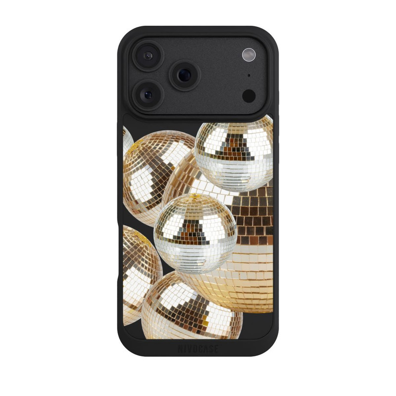 iPhone 18 Pro Max NIVOpure Disco Ball Party Gold Transparent with AI