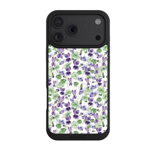 Apple iPhone 18 Pro Max NIVOpure Purple Wildflowers Pattern Watercolor
