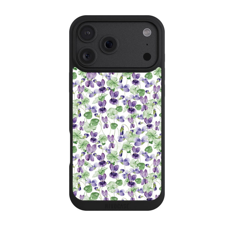 iPhone 18 Pro Max NIVOpure Purple Wildflowers Pattern Watercolor