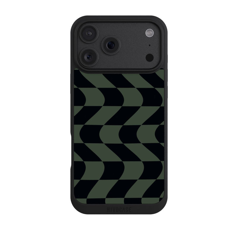 iPhone 18 Pro Max NIVOpure Checked Pattern Green Black