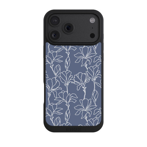 Apple iPhone 18 Pro Max NIVOpure Flower Silhouettes on Blue