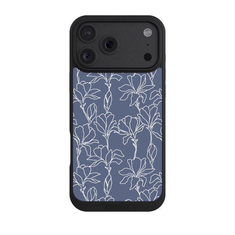 iPhone 18 Pro Max NIVOpure Flower Silhouettes on Blue