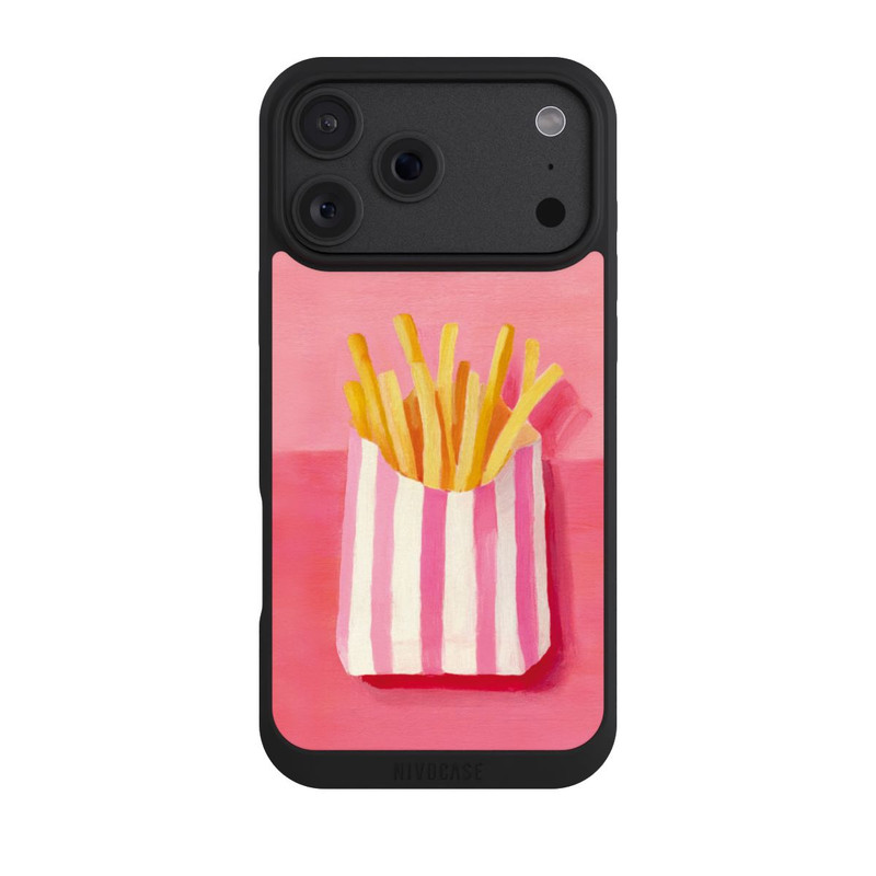 iPhone 18 Pro Max NIVOpure Retro Fries Pink Watercolor