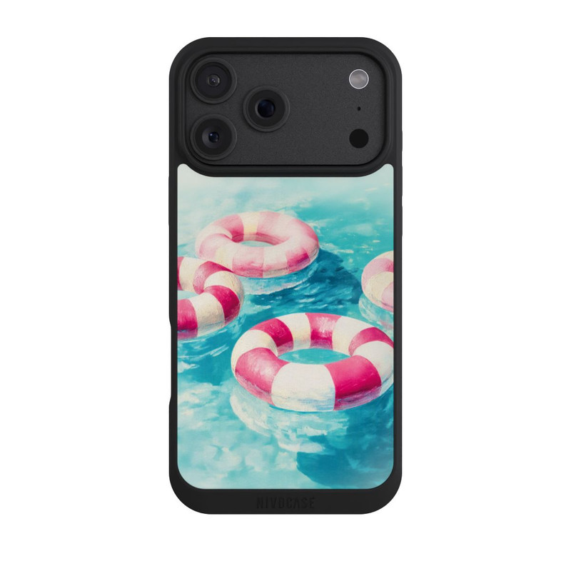 iPhone 18 Pro Max NIVOpure Striped Swim Rings in The Pool