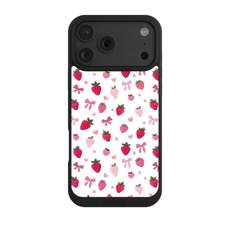 iPhone 18 Pro Max NIVOpure Strawberry Ribbon Pattern Pink