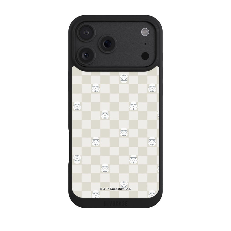 iPhone 18 Pro Max NIVOpure Stormtrooper Checked Pattern Beige