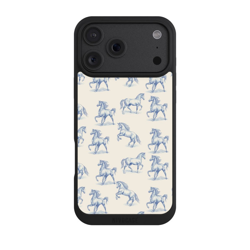 iPhone 18 Pro Max NIVOpure Horses Pattern Toile de Jouy avec IA