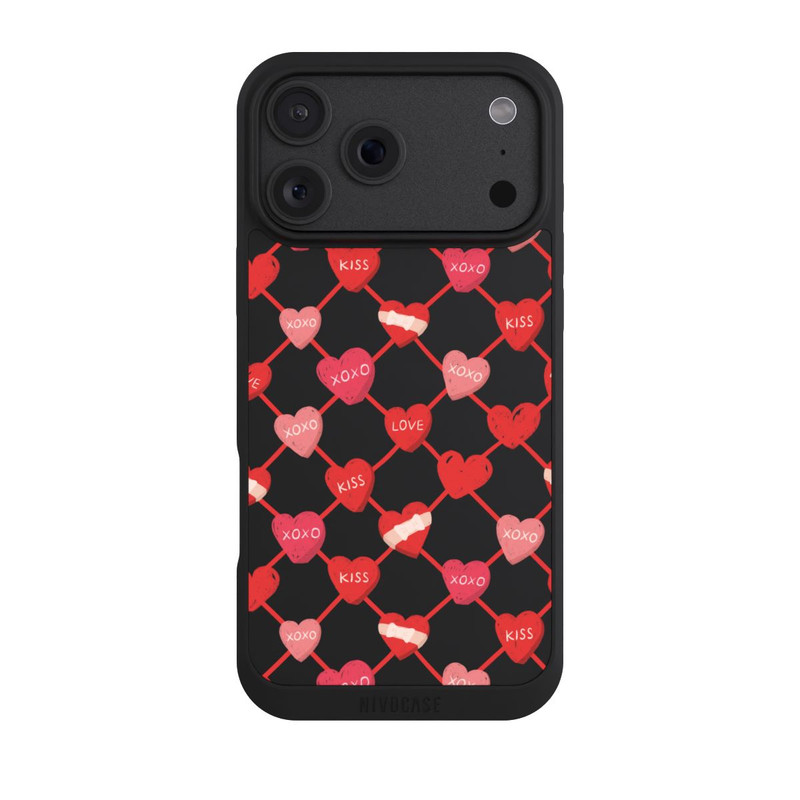 iPhone 18 Pro Max NIVOpure Heart Pattern XOXO Red
