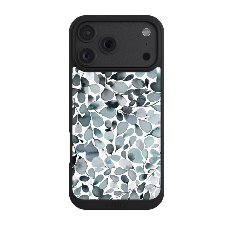 iPhone 18 Pro Max NIVOpure Eucalyptus Watercolor Leaves Grey
