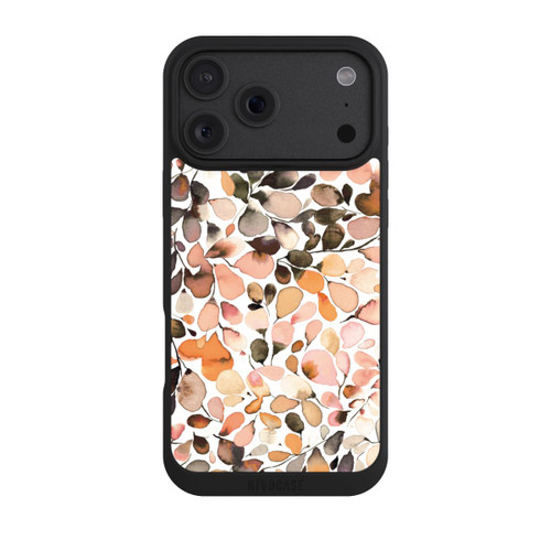 Apple iPhone 18 Pro Max NIVOpure Eucalyptus Watercolor Leaves Dark Brown Autumn