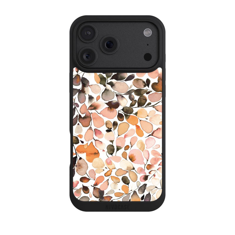 iPhone 18 Pro Max NIVOpure Eukalyptus Aquarellblätter Dunkelbraun Herbst