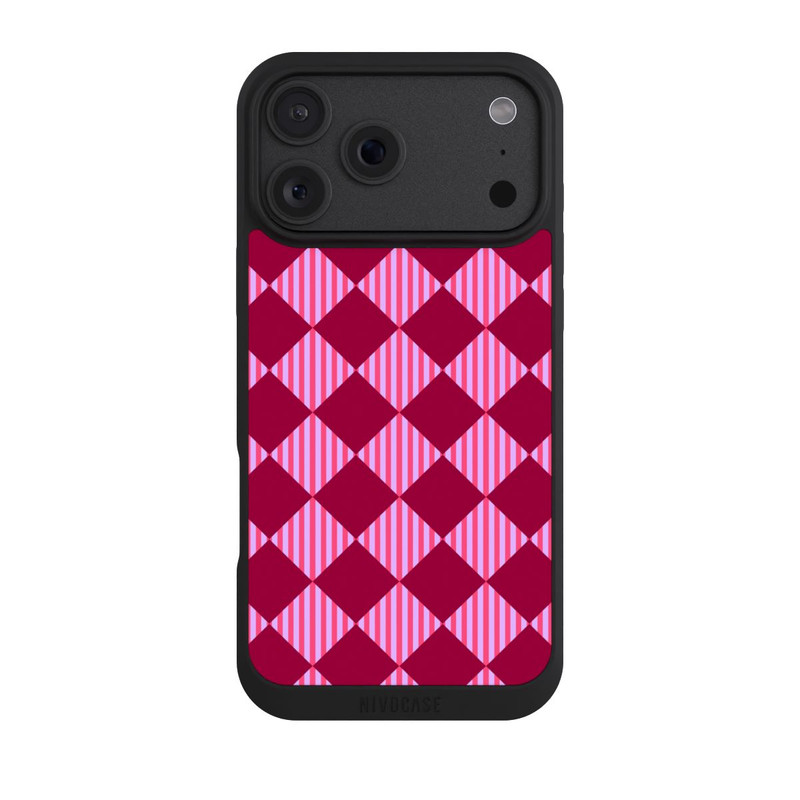 iPhone 18 Pro Max NIVOpure Diamond Pattern Red Pink