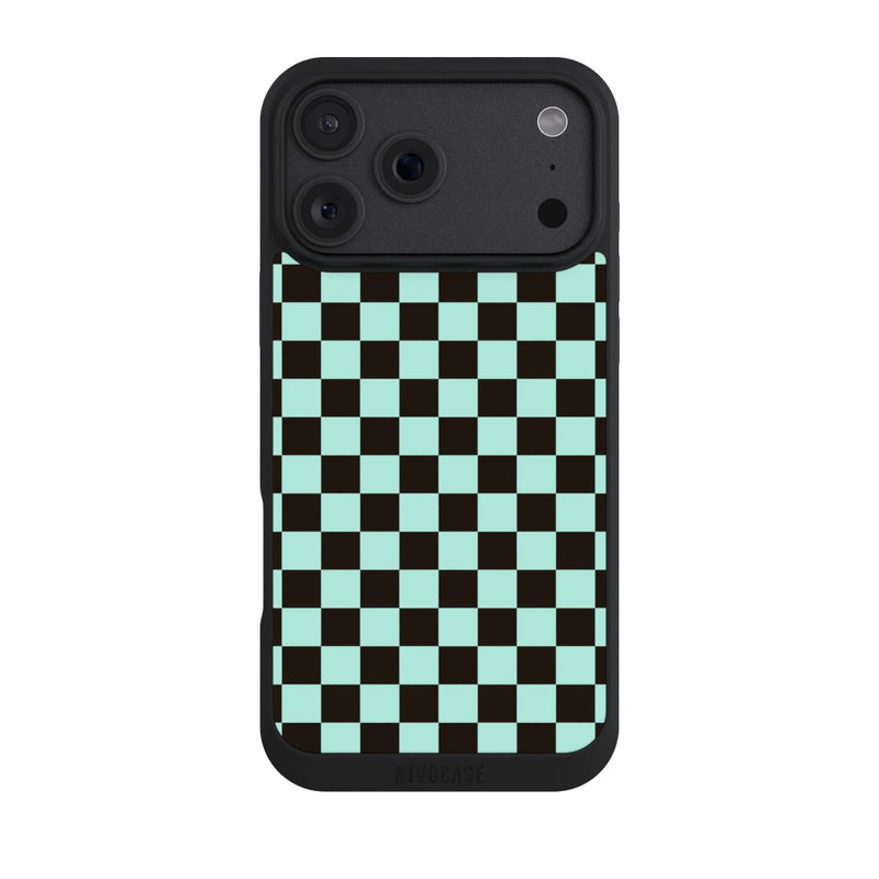 iPhone 18 Pro Max NIVOpure Checked Pattern Blue Brown