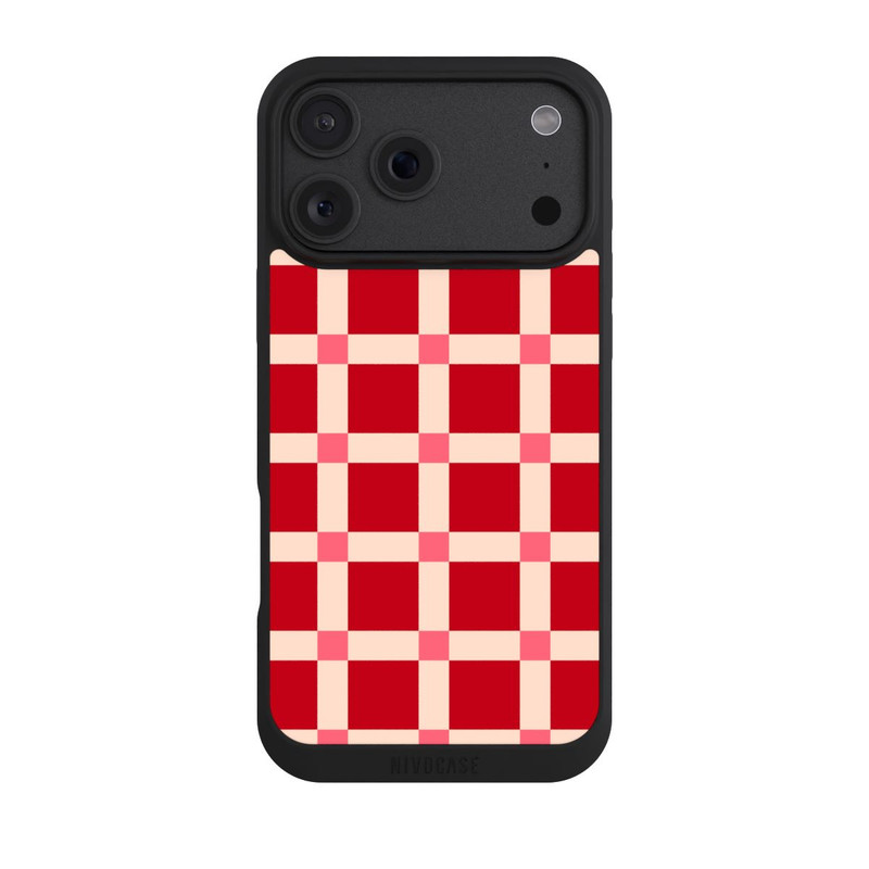 iPhone 18 Pro Max NIVOpure Big Red Checked Pattern