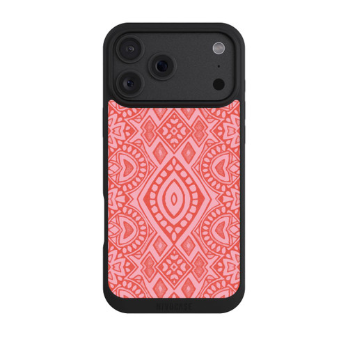 Apple iPhone 18 Pro Max NIVOpure Boho Geometric Intricate Tribal Design in Shades of Pink