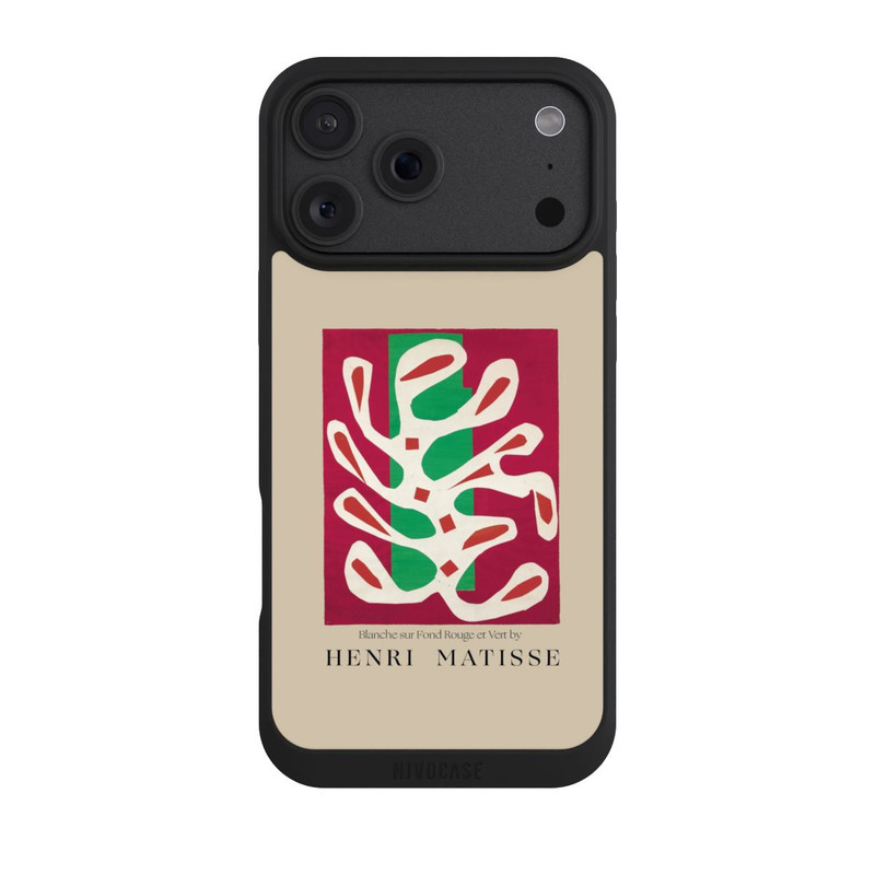 iPhone 18 Pro Max NIVOpure Blanche sur Fond Rouge et Vert by Henri Matisse