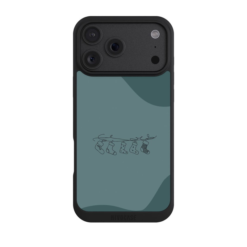 iPhone 18 Pro Max NIVOpure Chaussettes de Noël Line Art Minimaliste