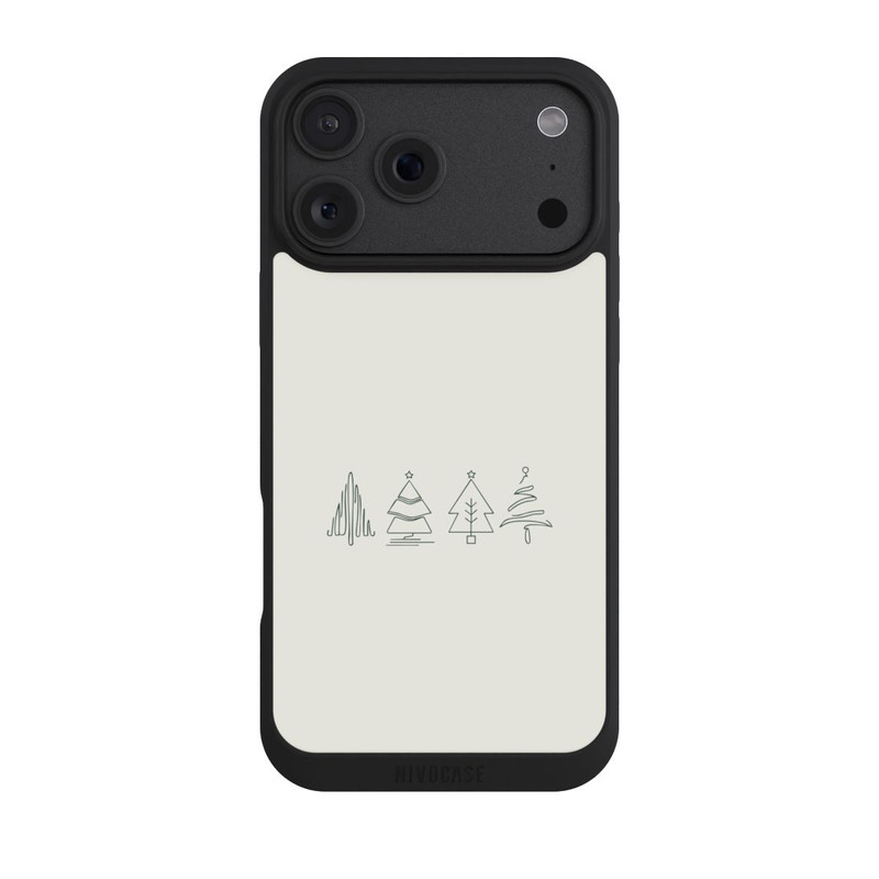 iPhone 18 Pro Max NIVOpure Arbres de Noël Line Art Minimaliste