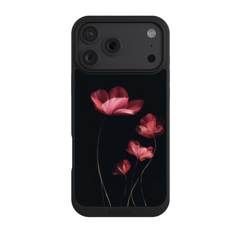 iPhone 18 Pro Max NIVOpure Burgunder Blüten schwarz