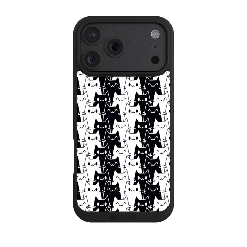 iPhone 18 Pro Max NIVOpure Papier Peint Chat Noir Blanc