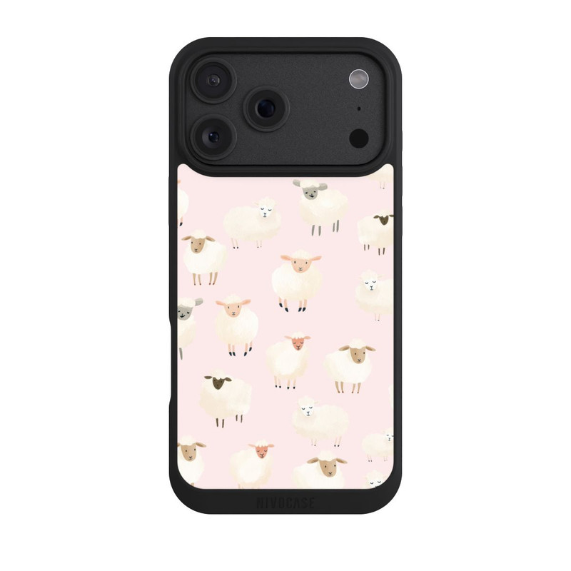iPhone 18 Pro Max NIVOpure Motif mouton rose clair avec IA