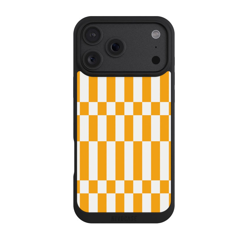 iPhone 18 Pro Max NIVOpure Motif à Carreaux d'Été Jaune Vif