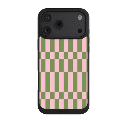Apple iPhone 18 Pro Max NIVOpure Sage and Pink Checked Pattern Theme