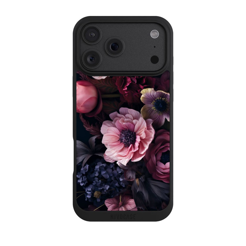 iPhone 18 Pro Max NIVOpure A picture of pink flowers featuring peonies against a dark background With AI