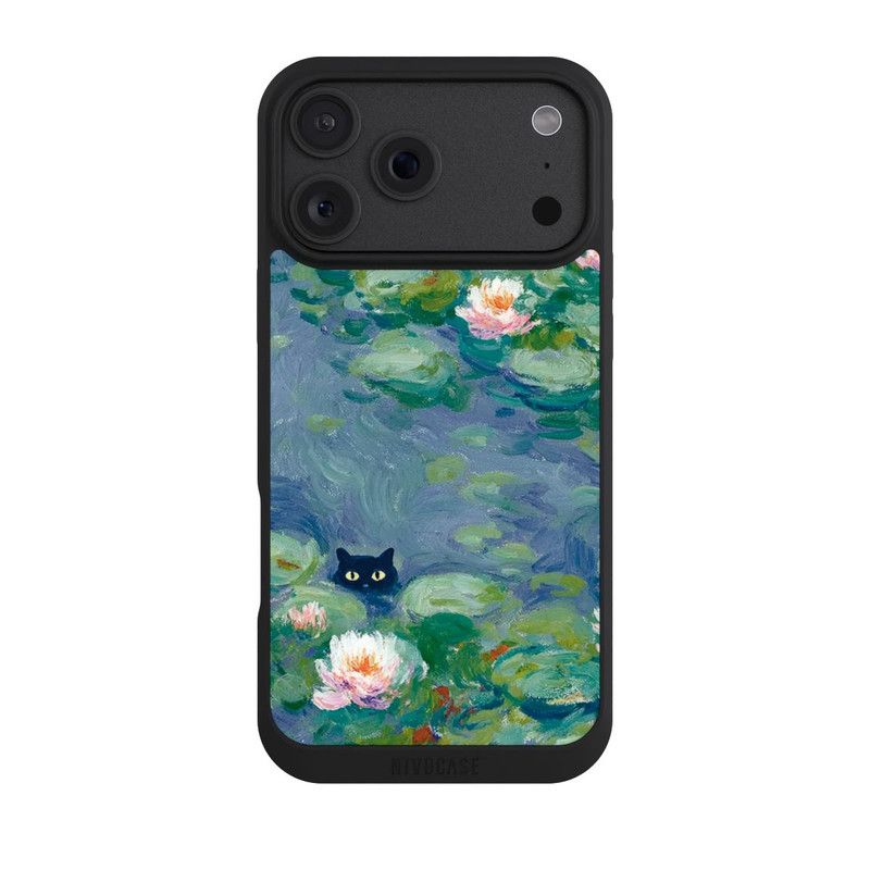 iPhone 18 Pro Max NIVOpure Chat dans l'Étang Monet Peinture