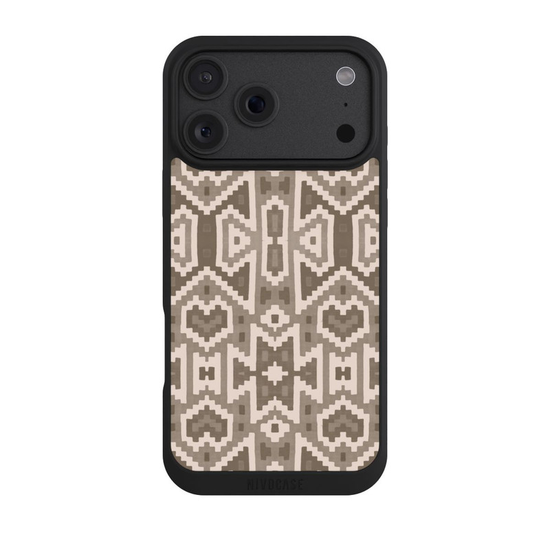 iPhone 18 Pro Max NIVOpure Ikat Boho Pattern Inka Brown