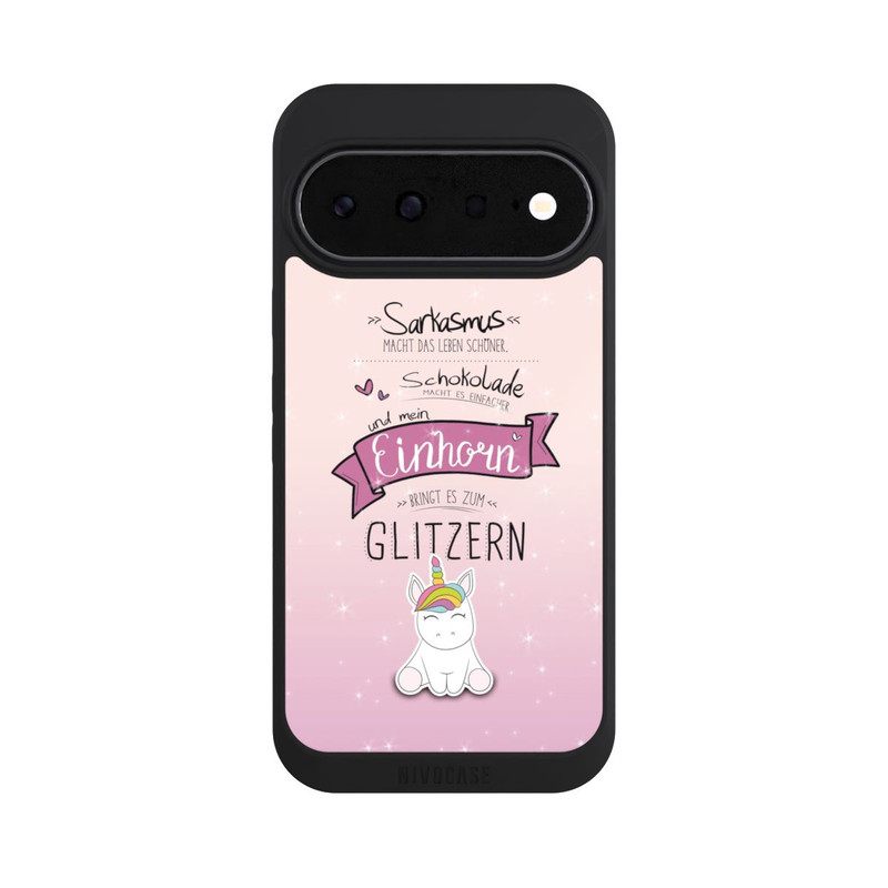 Pixel 11 NIVOpure Einhorn Glitzer Spruch