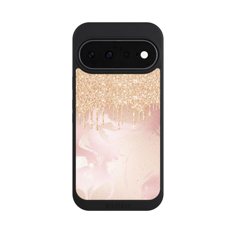 Pixel 11 NIVOpure  Roségoldener Glitzer Tropfen Look