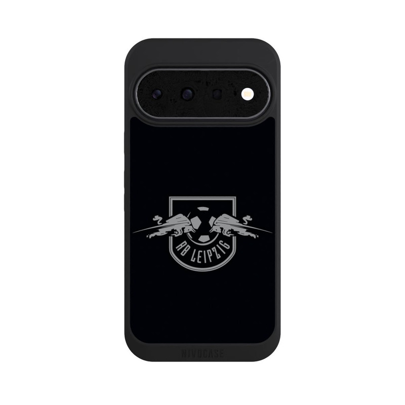 Pixel 11 NIVOpure Graues RB Leipzig Logo auf Schwarz