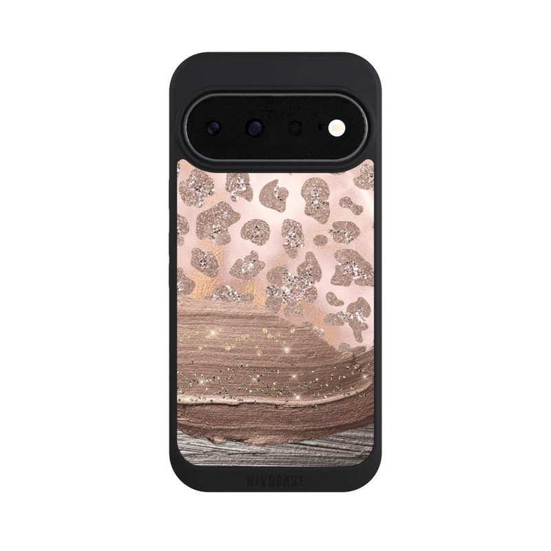 Pixel 11 NIVOpure Silberner Leoparden Glitzerlook