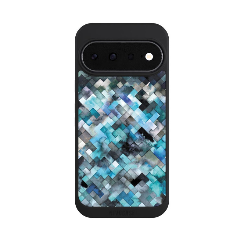 Pixel 11 NIVOpure stimmungsvolles geometrisches Muster blau
