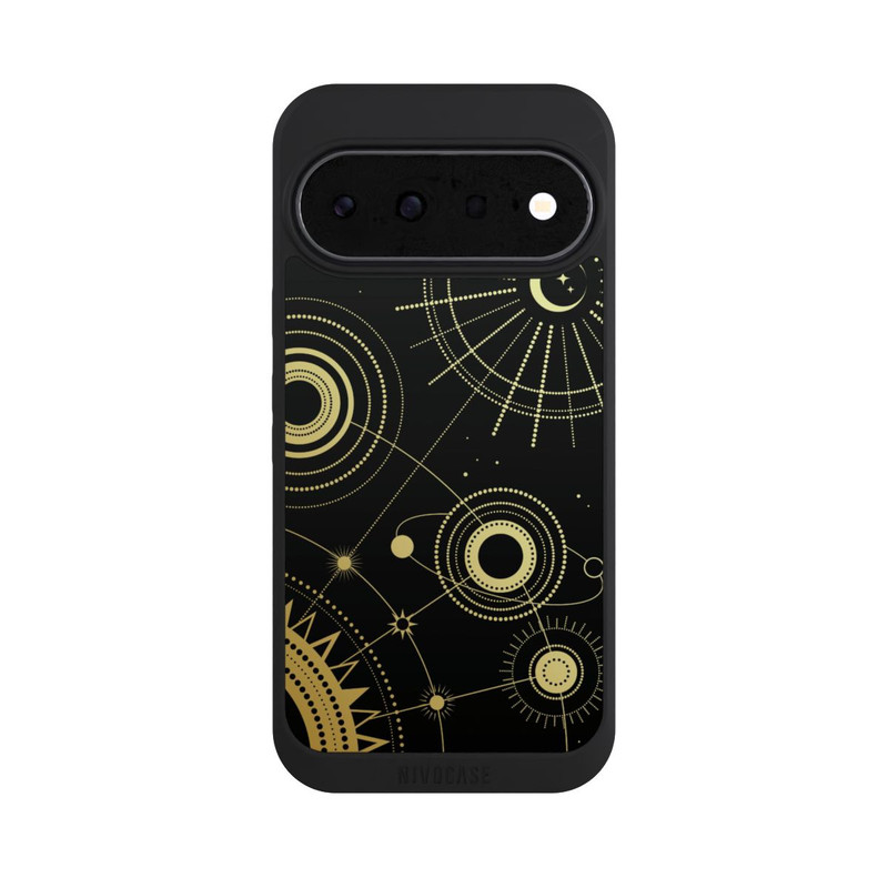 Pixel 11 NIVOpure Schwarzer und goldener Look Abstrakt