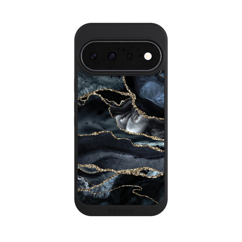 Pixel 11 NIVOpure Dunkler Marmor Gold Glitzerlook